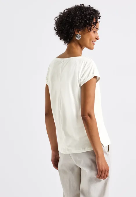 T-Shirt mit Fotoprint off white