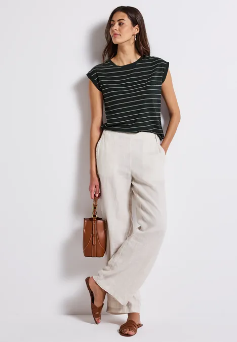Gestreiftes Shirt pine grove green
