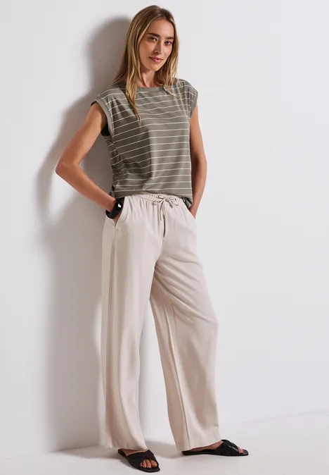 Gestreiftes Shirt dark tumbled beige