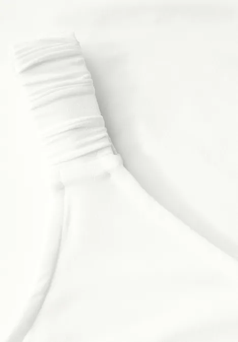 Top mit Raffung off white