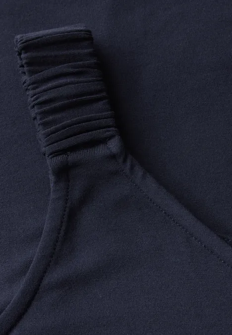 Top mit Raffung deep blue