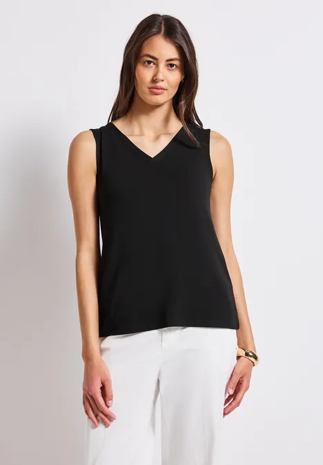 V-Neck Top Black