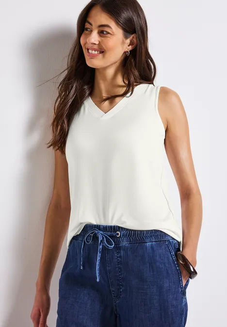 V-Neck Top off white