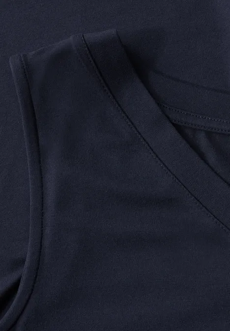 V-Neck Top deep blue