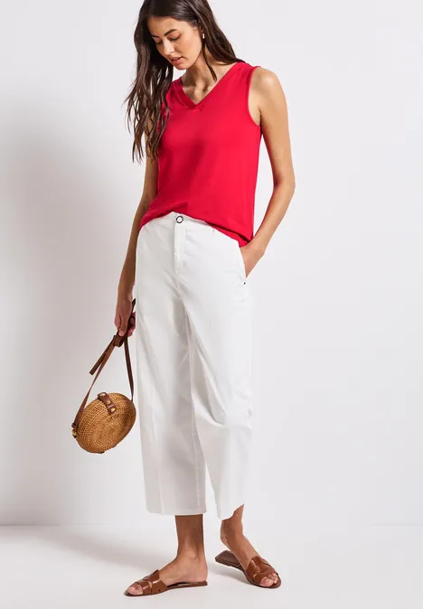 V-Neck Top glory red
