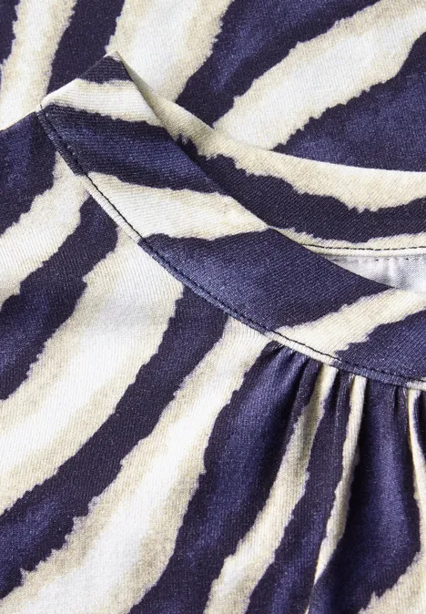 Gemustertes Jersey-Shirt deep blue