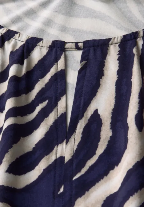 Print-Shirt mit Cut-Out deep blue