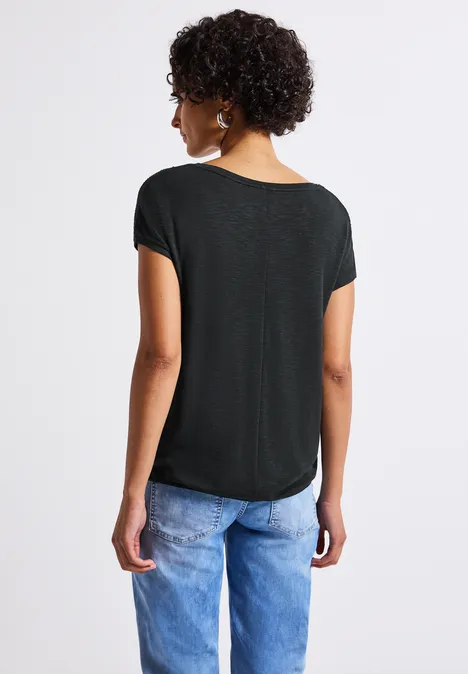 Shirt mit Spitzendetails pine grove green