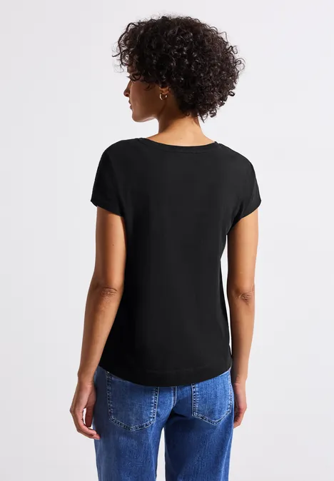 Shirt mit Schmucksteinen Black