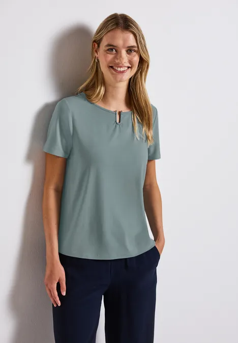 T-shirt en jersey avec découpe arona blue