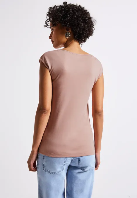 Shirt mit Cut-Out faded rose