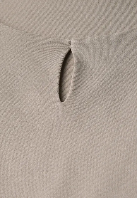 Shirt mit Cut-Out morning beige