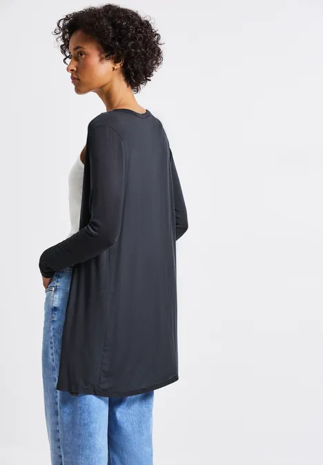 Veste longue ouverte deepwater blue