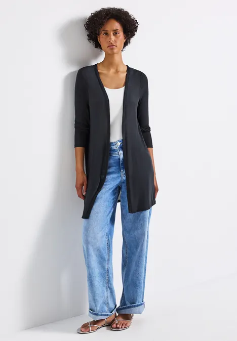 Veste longue ouverte deepwater blue