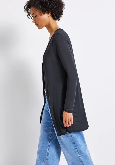 Veste longue ouverte deepwater blue