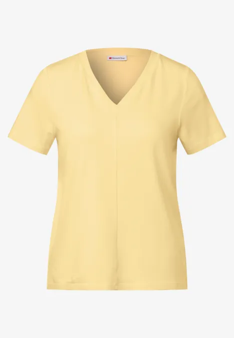 V-Neck T-Shirt buttercream yellow