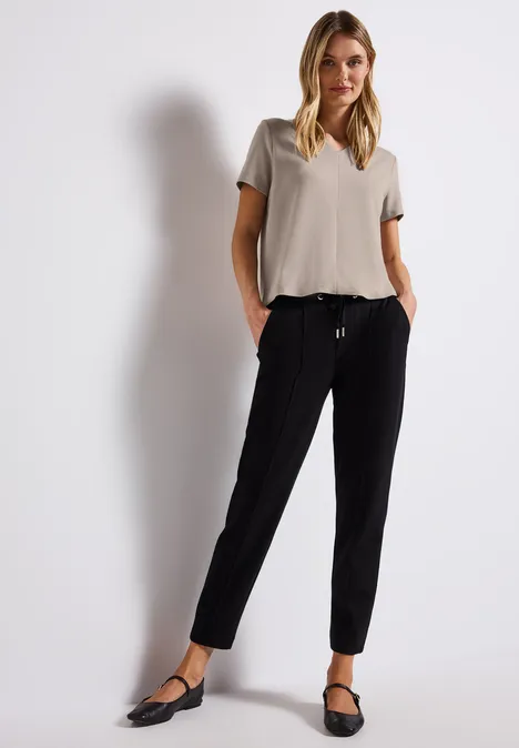 V-Neck T-Shirt morning beige