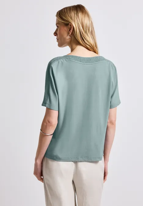 Shirt mit Strukturdetail arona blue