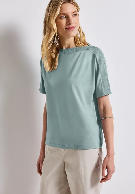Shirt mit Strukturdetail arona blue