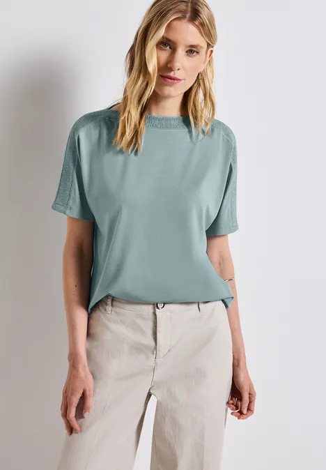 Shirt mit Strukturdetail arona blue