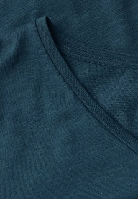 V-Neck T-Shirt tide blue