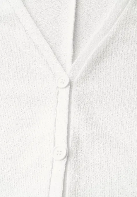 Strick-Look Jacke off white