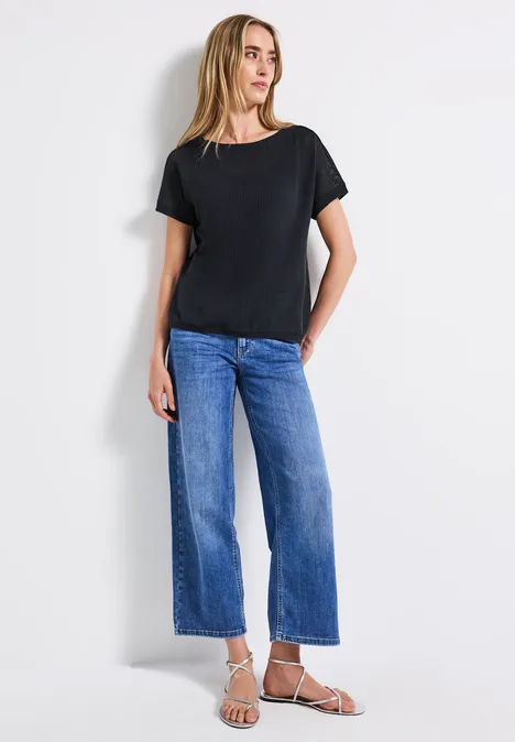 Strukturshirt deepwater blue
