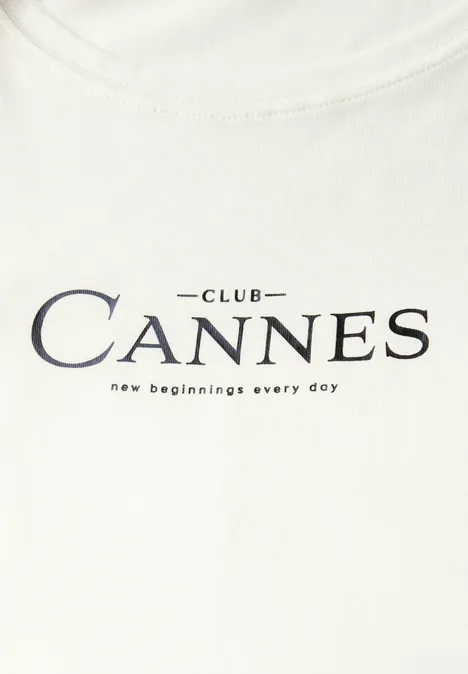 Shirt mit Folien-Wording off white