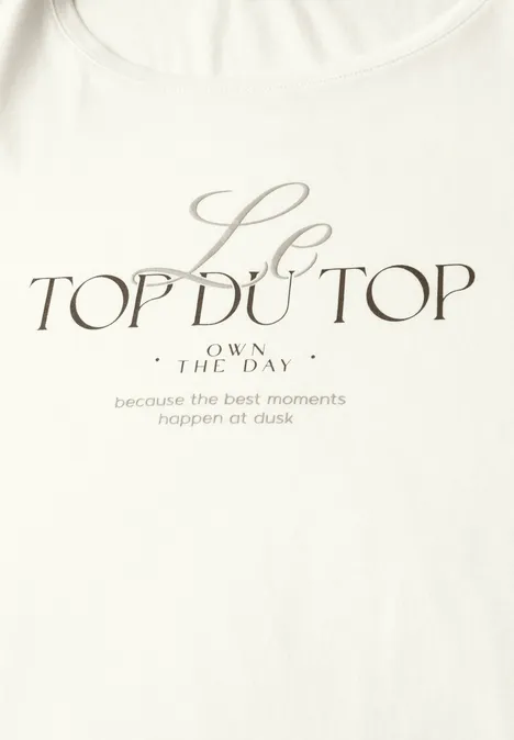 T-shirt avec détail turn-up off white