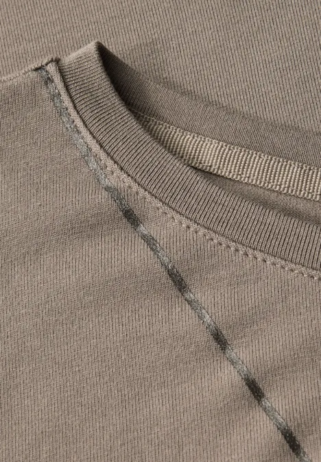 Shirt mit feinen Linien dark tumbled beige