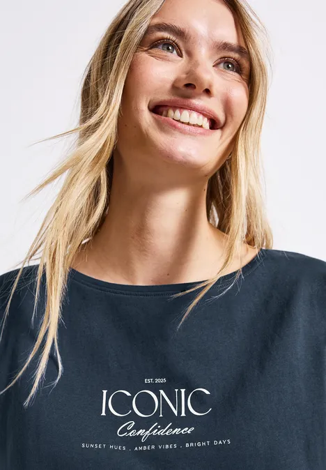 Shirt mit Wording tide blue