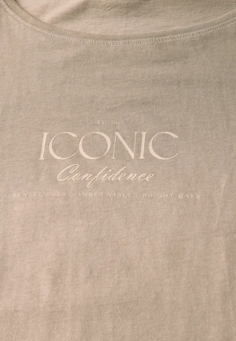 Shirt mit Wording morning beige