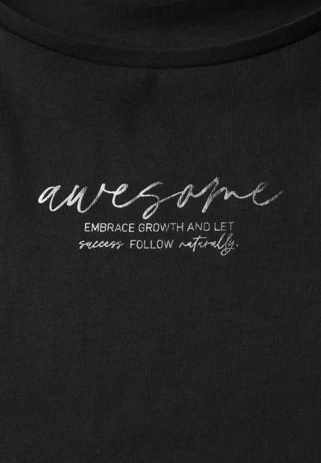 T-Shirt mit Print Black
