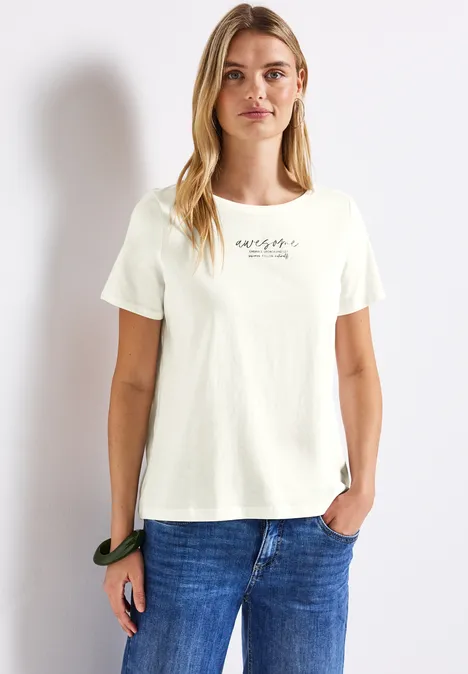 T-Shirt mit Print off white
