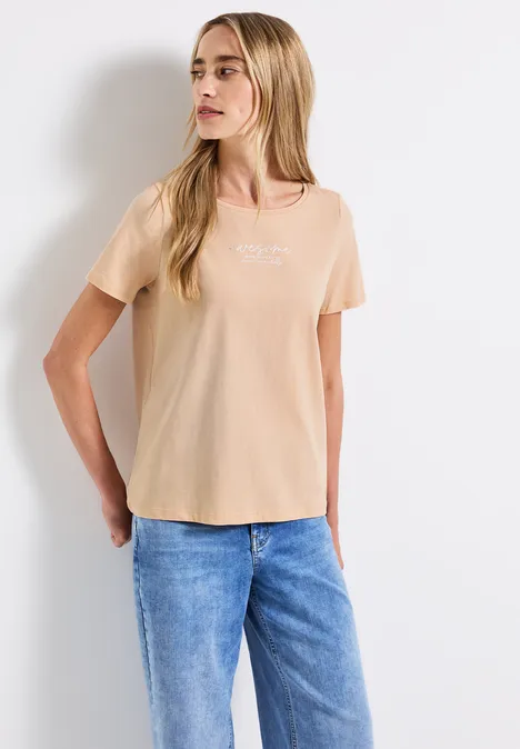 T-Shirt mit Print apricot blush