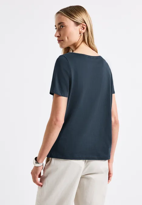 T-Shirt mit Print tide blue