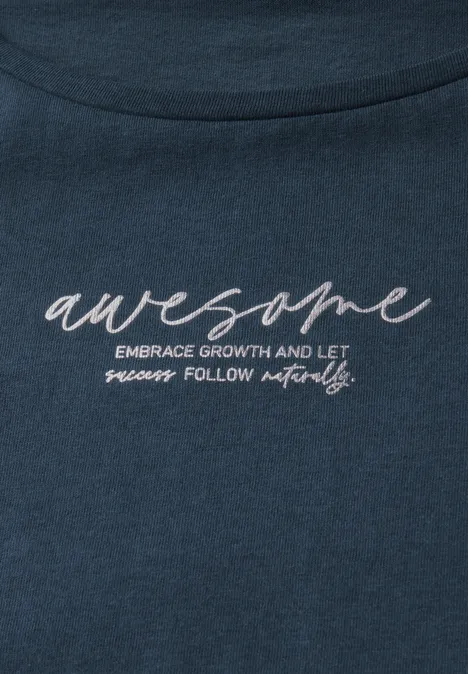 T-Shirt mit Print tide blue