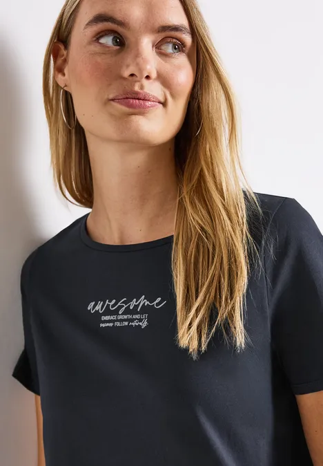 T-Shirt mit Print deepwater blue