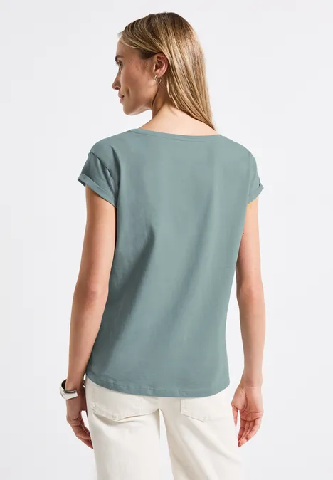 T-Shirt mit Wording Artwork arona blue