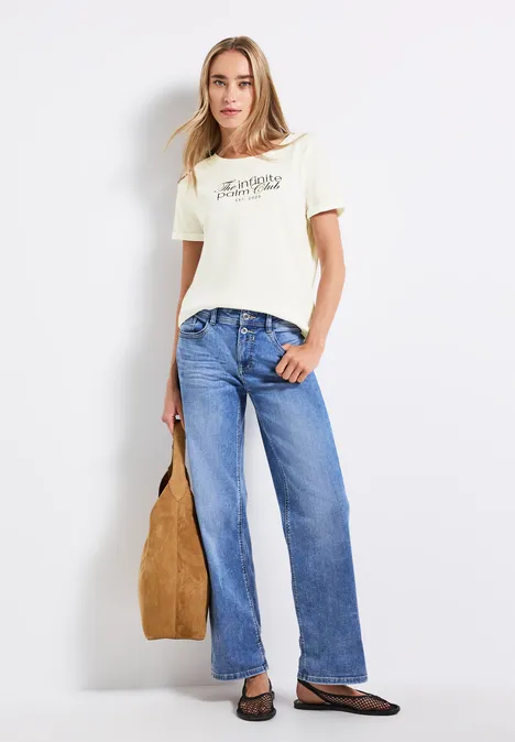 T-Shirt mit Wording Artwork off white