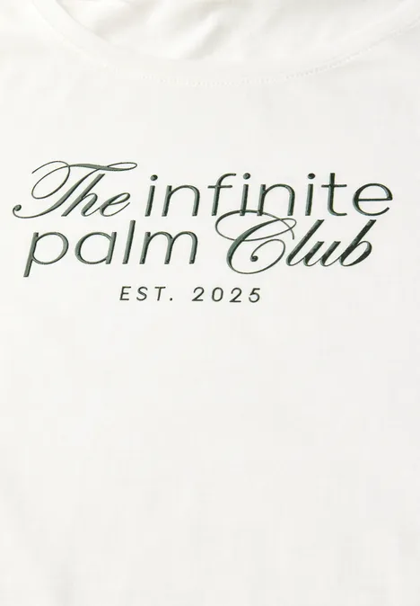 T-Shirt mit Wording Artwork off white