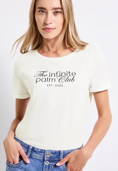 T-Shirt mit Wording Artwork off white