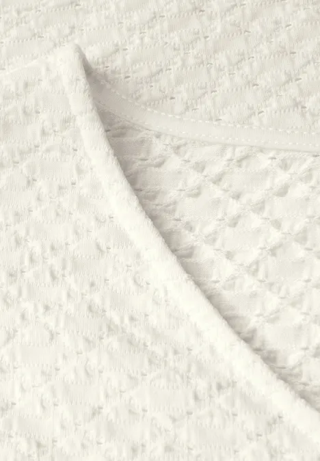 Spitzenshirt off white