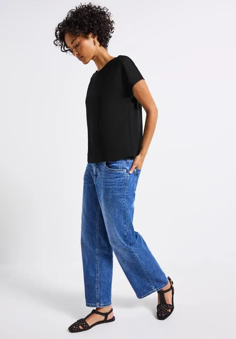 2-in-1 Chiffon Shirt Black