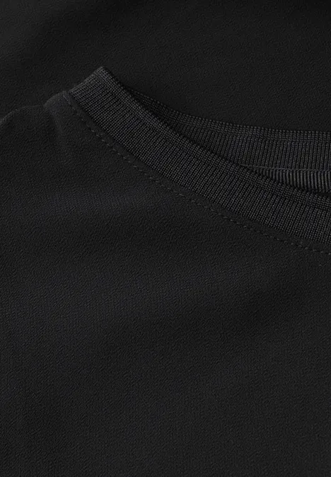 2-in-1 Chiffon Shirt Black