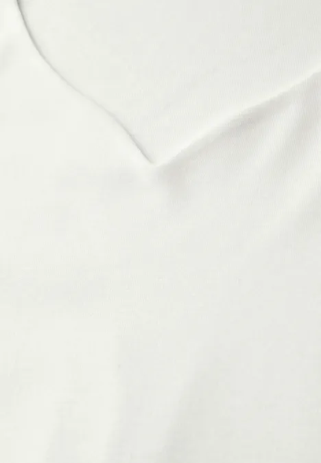 T-Shirt mit Herzausschnitt off white