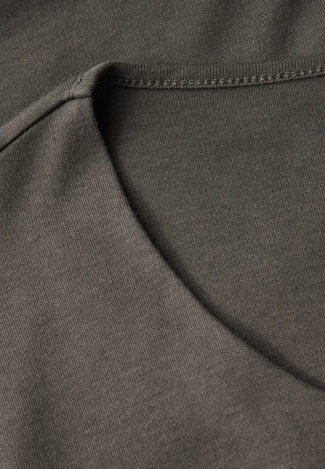 T-Shirt mit Herzausschnitt nomad brown