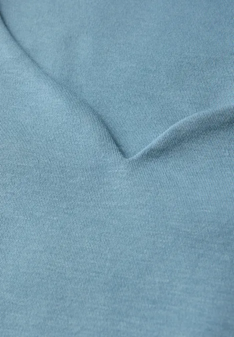 T-Shirt mit Herzausschnitt glacier blue