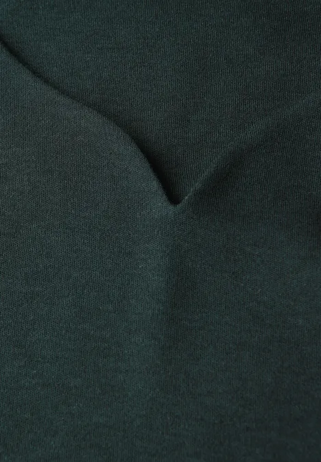 T-Shirt mit Herzausschnitt evernight green