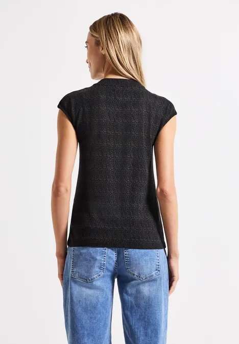 Basic Shirt mit Turtleneck deepwater blue
